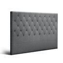 Artiss King Size Upholstered Fabric Head Board - Grey