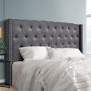 Artiss Bed Head Headboard King Size Bedhead Fabric Frame Base Grey LUCA