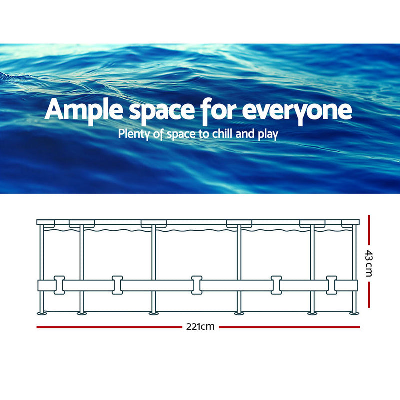 Bestway Swimming Pool Above Ground Frame Pools Outdoor Steel Pro 2.2 X 1.5M