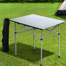 Weisshorn Roll Up Camping Table Foldable Portable Picnic Garden BBQ Desk 70CM