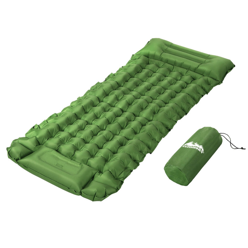 Weisshorn Self Inflating Mattress Camping Sleeping Mat Air Bed Pad Single Pillow