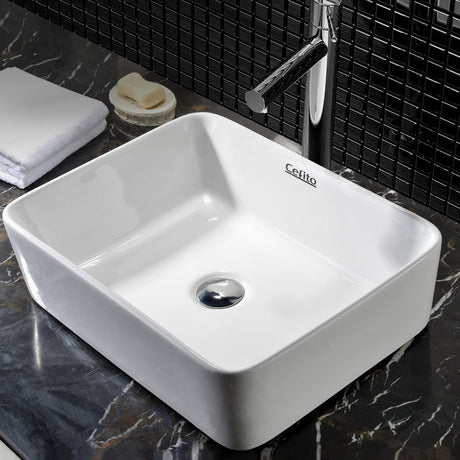 Cefito Ceramic Rectangle Sink Bowl - White