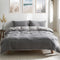 Cosy Club Washed Cotton Quilt Set Grey Double