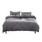 Cosy Club Washed Cotton Quilt Set Black King