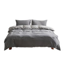 Cosy Club Washed Cotton Quilt Set Grey King