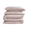 Cosy Club Washed Cotton Quilt Cover Set Pink King