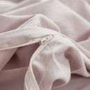 Cosy Club Washed Cotton Quilt Cover Set Pink King