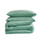 Cosy Club Washed Cotton Quilt Set Green Single