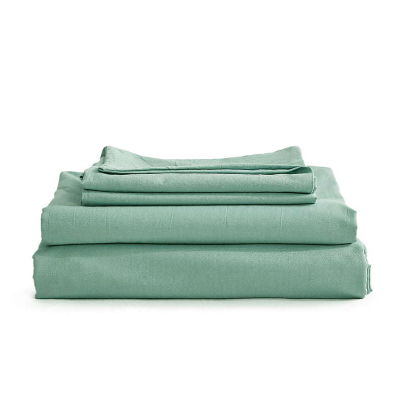 Cosy Club Washed Cotton Sheet Set Grey King