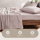 Cosy Club Sheet Set Bed Sheets Set King Flat Cover Pillow Case Purple