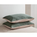 Cosy Club Sheet Set Cotton Sheets Single Green Beige