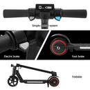 Electric Scooter 130W 16KM/H LED Light Folding Portable For Kids Teens Black