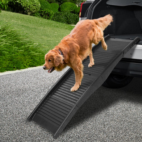 i.Pet Dog Ramp Dog Steps Pet Car Suv Travel Stair Foldable Portable Ladder Plastic