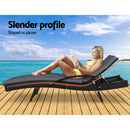 Gardeon Outdoor Sun Lounge Chair with Cushion - Black