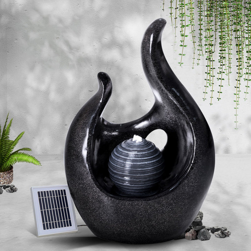 Gardeon Solar Water Fountain Outdoor Bird Bath Cascading with Battery