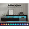 Artiss TV Cabinet Entertainment Unit Stand RGB LED Gloss Furniture 215cm Black