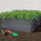 Greenfingers Garden Bed 320 x 80 x 77cm Galvanised Steel Raised Planter 2N1