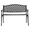 Gardeon Garden Bench Outdoor Seat Chair Cast Aluminium Park Black