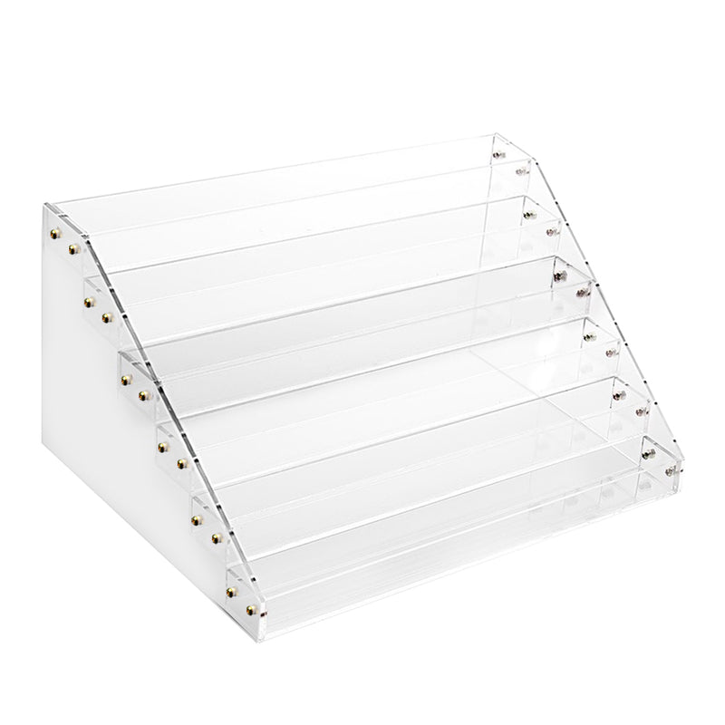 6 Tier Clear Acrylic Nail Polish Varnish Cosmetics Display Stand Rack Organiser