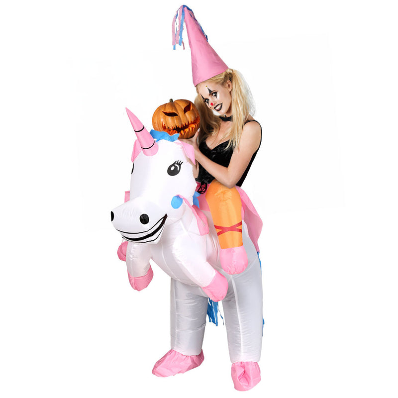 Inflatable Costume Halloween Adult Suit Party Cosplay Unicorn Blow up