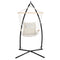 Gardeon Outdoor Hammock Chair with Steel Stand Hanging Hammock Beach Cream