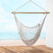 Gardeon Hammock Chair Outdoor Hanging Chair Camping Mesh Indoor Hammocks Cream