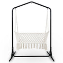 Gardeon Double Swing Hammock Chair with Stand Macrame Outdoor Bench Seat Chairs