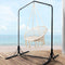 Gardeon Outdoor Hammock Chair with Stand Cotton Swing Relax Hanging 124CM Cream