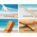 Gardeon Double Tassel Hammock with Wooden Hammock Stand