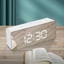 Digital LED Mirror Alarm Clock Temperature LED Light Table Time Bedside Clock AU