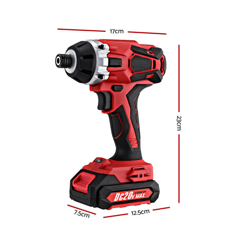 GIANTZ Impact Driver Cordless 20V Lithium Battery Electric Screwdriver Hex Tool