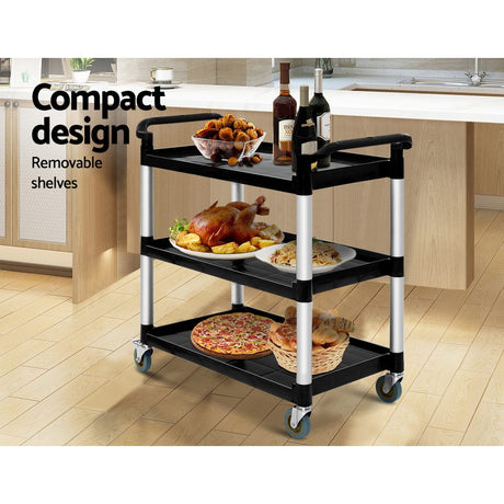 Emajin Service Cart Trolley Restaurant Kitchen Serving Catering Large Shelf