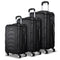 Wanderlite 3pc Luggage Travel Sets Suitcase Trolley TSA Lock Bonus Black