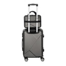 Wanderlite 2pc Luggage Trolley Suitcase 12" 28" Carry On Travel Stoage Hardshell