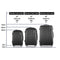 Wanderlite 3pcs Luggage Set Travel Suitcase Storage Organiser TSA lock Black