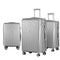 Wanderlite 3pc Luggage 20'' 24'' 28'' Trolley Suitcase Sets Travel TSA Hard Case Lightweight Silver