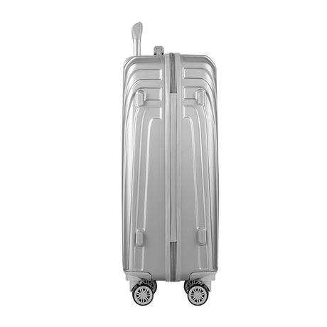 Wanderlite 3pc Luggage 20'' 24'' 28'' Trolley Suitcase Sets Travel TSA Hard Case Lightweight Silver