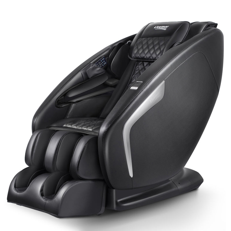 Livemor 3D Electric Massage Chair Shiatsu Kneading Massager Zero Gravity Large Black