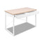 Artiss Metal Desk with Drawer - White with Wooden Top