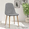 Artiss 4x Adamas Fabric Dining Chairs - Light Grey