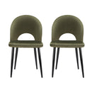 Dining Chairs Green Velvet Set Of 2 Loren