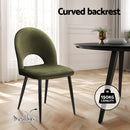 Dining Chairs Green Velvet Set Of 2 Loren