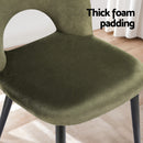 Dining Chairs Green Velvet Set Of 2 Loren