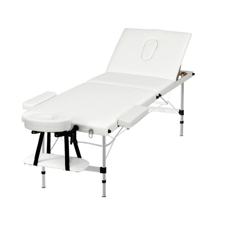 Zenses Massage Table 3 Fold Aluminium 65CM Width Portable Therapy Beauty Bed