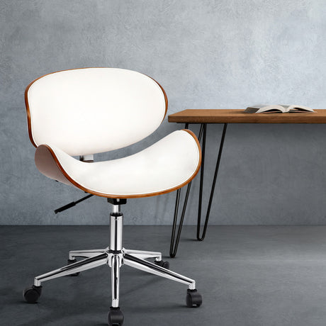 Artiss Leather Office Chair White