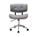 Artiss Wooden Fabric Office Chair Grey