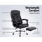 Artiss Leather Office Chair Computer Chairs Executive Recliner with Footrest