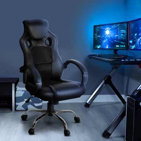 Artiss Maverick Gaming Chair Office Chairs Black