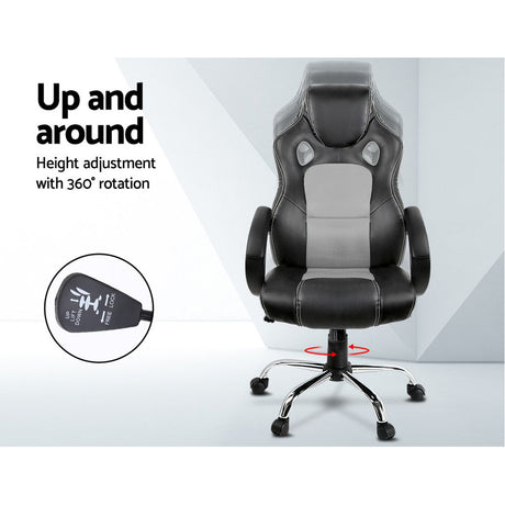 Artiss Gaming Chair Computer Office Chairs Grey & Black