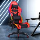 Artiss Gaming Office Chair RGB LED Lights Computer Desk Chair Home Work Chairs